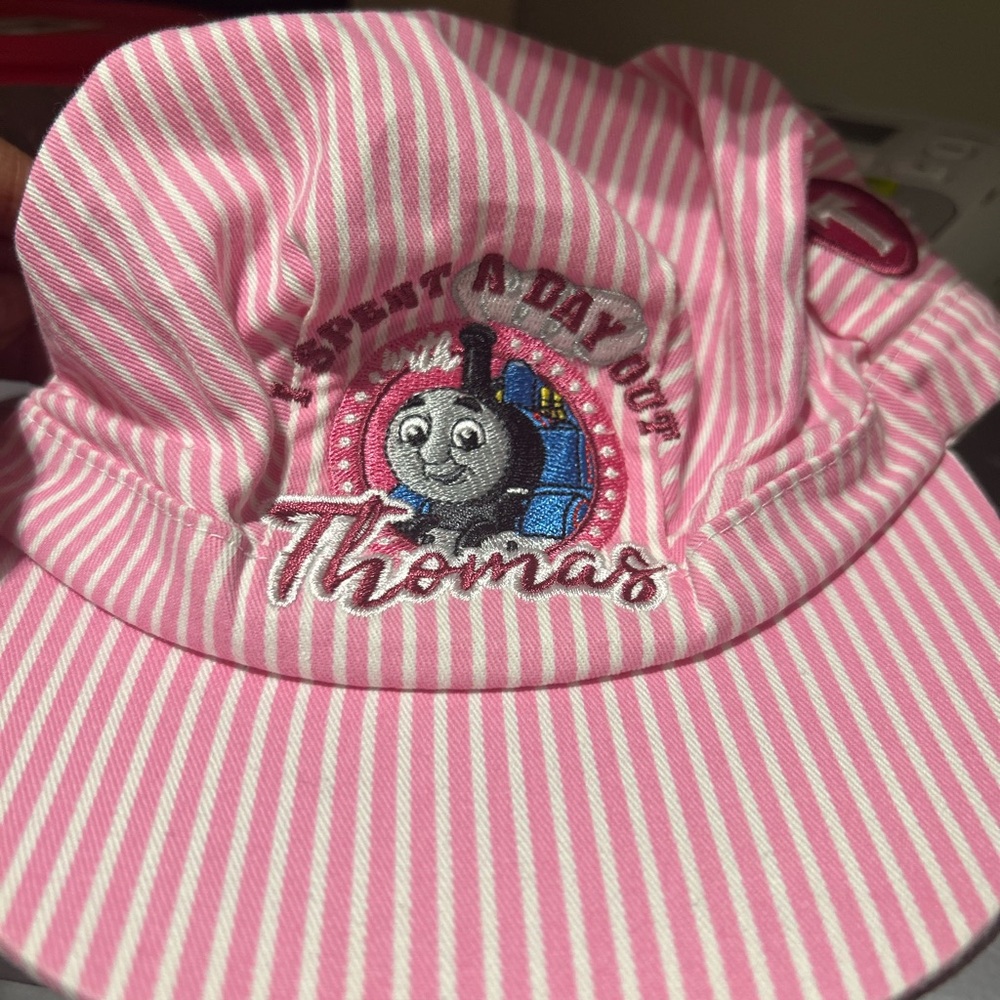 Pink Striped Thomas the Tank Engine Hat